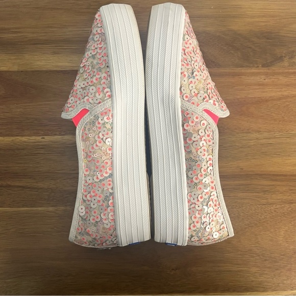 Ked's Oh Joy! Triple Decker Pink Sequin Sneaker size 7 platform - Picture 7 of 10